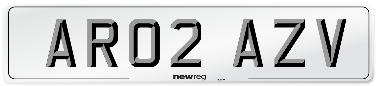 AR02 AZV Number Plate from New Reg